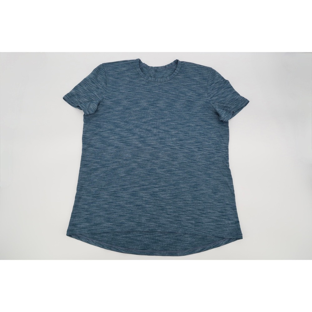 Lululemon Pulse Slub Short Sleeve Lightweight Rulu Heathered Lake Blue Men's XL